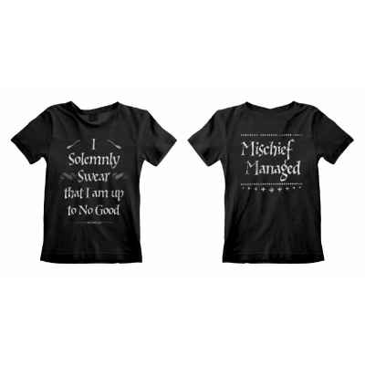 ** Harry Potter - Solemnly Swear (Unisex Black T-Shirt) 5-6 Years ** Schwarz