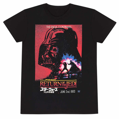 Star Wars - Vader Poster (Unisex Black T-Shirt)  Schwarz