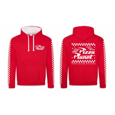 Disney Toy Story - Pizza Planet Logo (Unisex Red Pullover Hoodie)  Rot