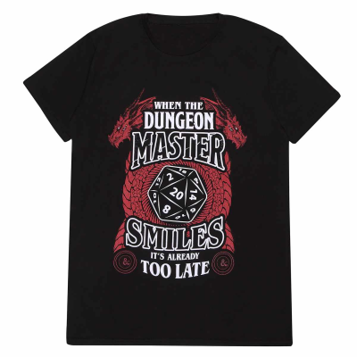 ** Dungeons And Dragons - When The Dungeon Master Smiles (Unisex Black T-Shirt)  ** Schwarz