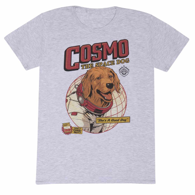 Marvel Guardians Of The Galaxy Vol 3 - Cosmo The Space Dog (Unisex Heather Grey T-Shirt)  Heather Grey