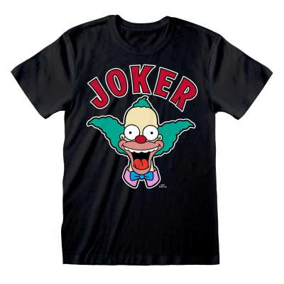 Simpons, The - Krusty Joker (Unisex Black T-Shirt)  black