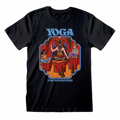 Steven Rhodes - Yoga For Beginners (Unisex Black T-Shirt)  Schwarz