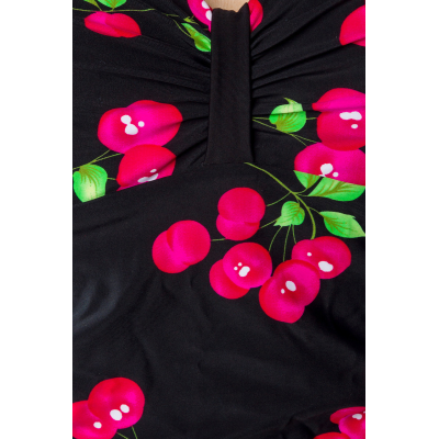 BELSIRA Vintage-Badeanzug schwarz / pink