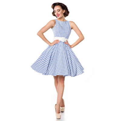 BELSIRA Karokleid blau/weiss