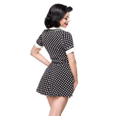 BELSIRA Retro-Jumpsuit schwarz/weiss