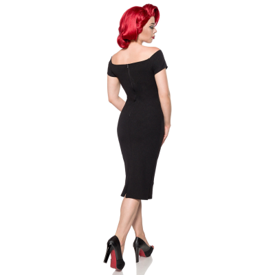 BELSIRA schulterfreies Kleid schwarz