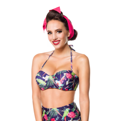BELSIRA Vintage Bikinioberteil dunkelblau