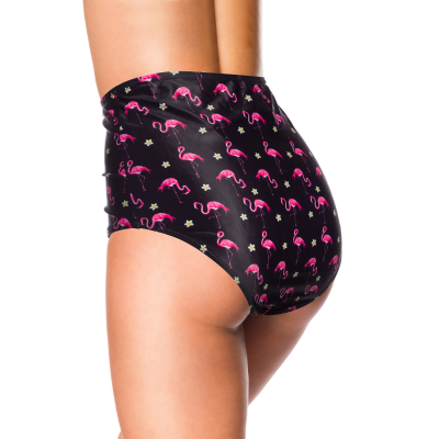 BELSIRA Badehöschen High Waist schwarz/rosa