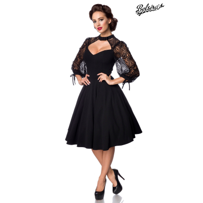 BELSIRA Longsleeve Spitzenkleid black