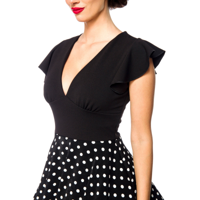 BELSIRA elegantes Retrokleid schwarz/weiss