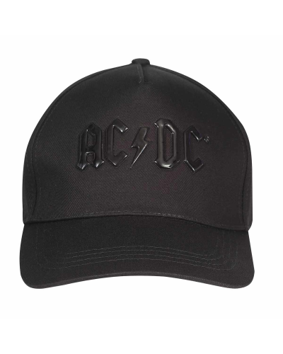 AC/DC - Shiny Black Logo (Unisex Black Snapback Cap)  Schwarz