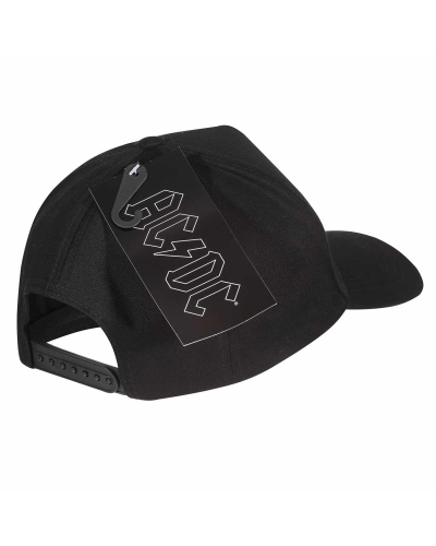 AC/DC - Shiny Black Logo (Unisex Black Snapback Cap)  Schwarz