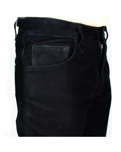Aderlass Pants Nubuk Leather Schwarz