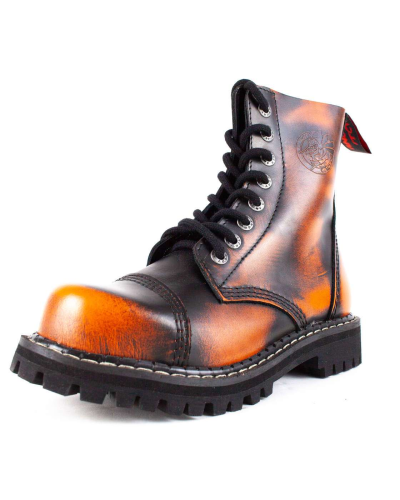 Angry Itch 08-Hole Boots Orange Rub-Off Leather Orange