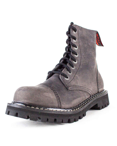 Angry Itch 08-Hole Boots Dark Brown Vintage Leather Darkbrown