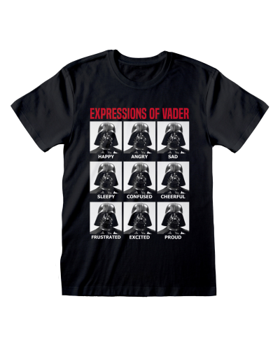 Star Wars - Expressions Of Vader (Unisex Black T-Shirt)  Schwarz