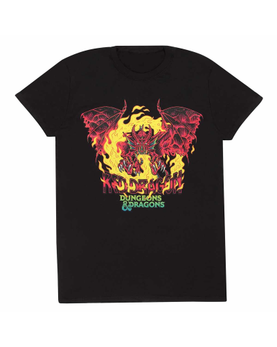 " Dungeons And Dragons - Red Dragon Colour Pop (Unisex Black T-Shirt)  Schwarz