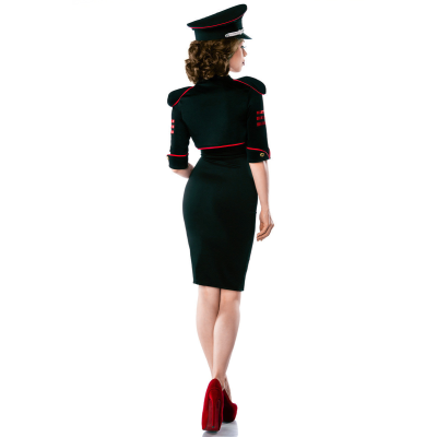 BELSIRA Military-Kleid mit Jacke black red