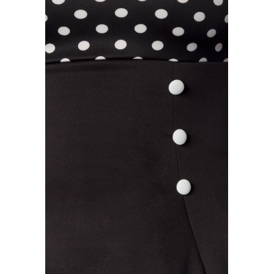 BELSIRA Vintage-Kleid schwarz/weiss/dots