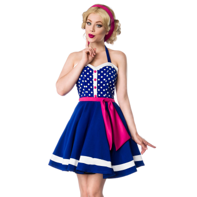 BELSIRA Neckholder Kleid blue/pink/white