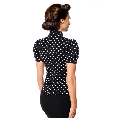 BELSIRA Jersey-Bluse schwarz/weiss