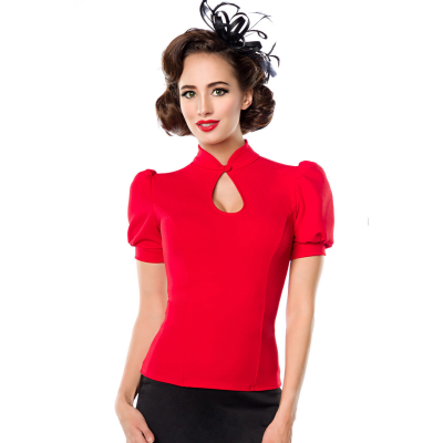 BELSIRA Jersey-Bluse red