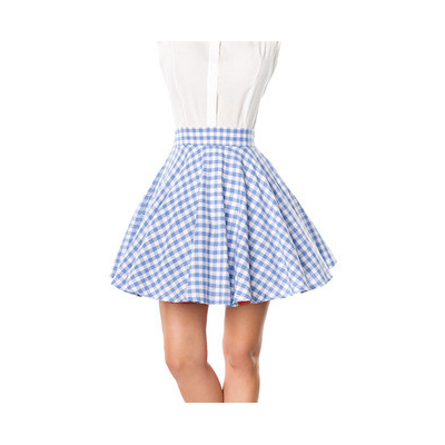 BELSIRA kurzer Swing-Rock blau/weiss
