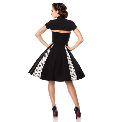 BELSIRA Vintage-Kleid mit Bolero schwarz/weiss