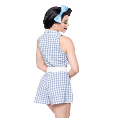 BELSIRA Retro-Jumpsuit blau/weiss