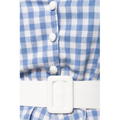 BELSIRA Retro-Jumpsuit blau/weiss