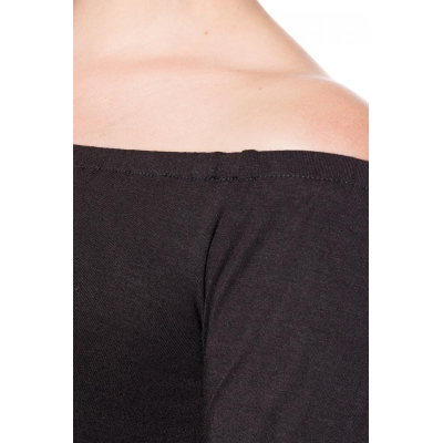 BELSIRA schulterfreies Retro Shirt schwarz