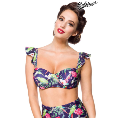 BELSIRA Vintage Bikinioberteil dunkelblau