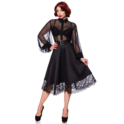 BELSIRA ausgestellter Vintage Rock schwarz