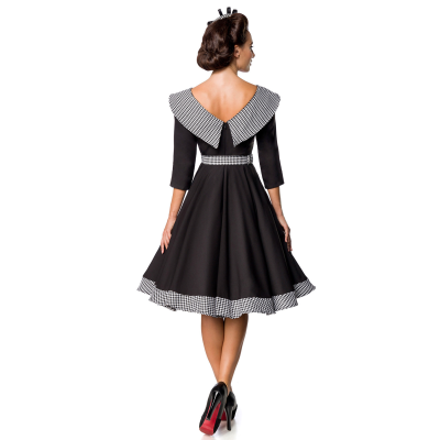 BELSIRA Premium Vintage Swing-Kleid schwarz/weiss