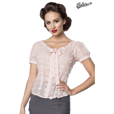BELSIRA Vintage Schluppenbluse PINK