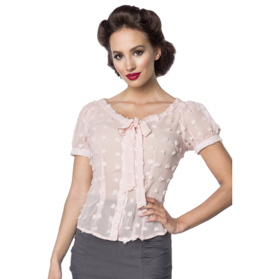BELSIRA Vintage Schluppenbluse ROSA
