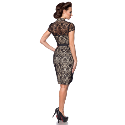 BELSIRA Spitzenkleid schwarz/creme