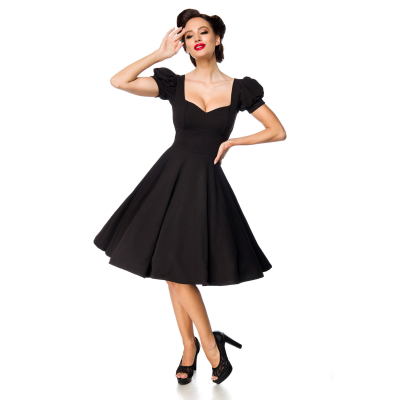BELSIRA Kleid mit Puffärmeln schwarz