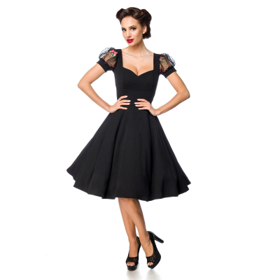 BELSIRA Kleid mit Puffärmeln black