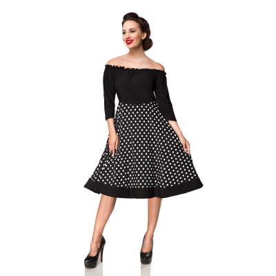 BELSIRA schulterfreies Swing-Kleid black