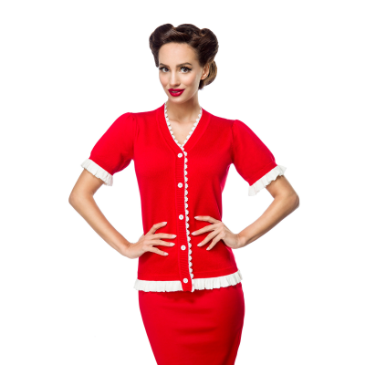BELSIRA Strickjacke rot