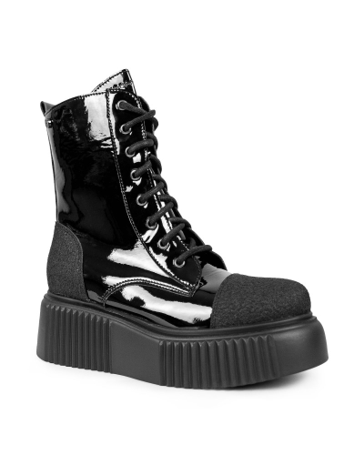 Altercore Dalia Vegan Black Patent,  Patent