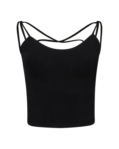 Aderlass Witch Spaghetti Top Schwarz