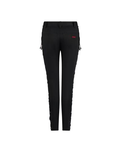 Aderlass Skinny Pants Laced Up Denim Schwarz