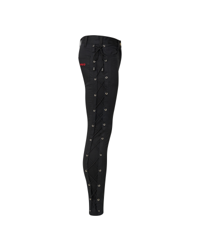 Aderlass Skinny Pants Laced Up Denim black
