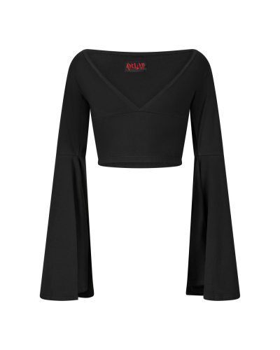 Aderlass Witch Crop Top Schwarz