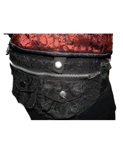 Aderlass Steampunk Corset Brocade red