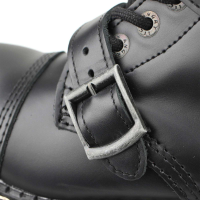 Angry Itch 10-Hole Boots ZIP Black Leather black