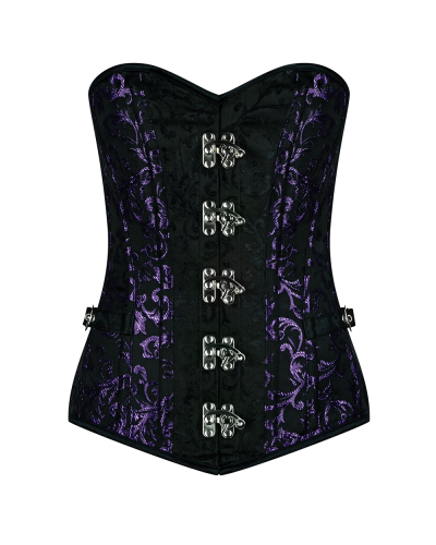Aderlass Steampunk Corset Brocade Purple